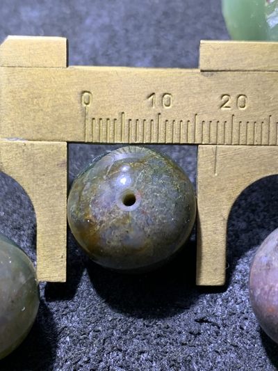 草花纹玛瑙通货圆珠三颗！ 草花纹玛瑙通货圆珠三颗！