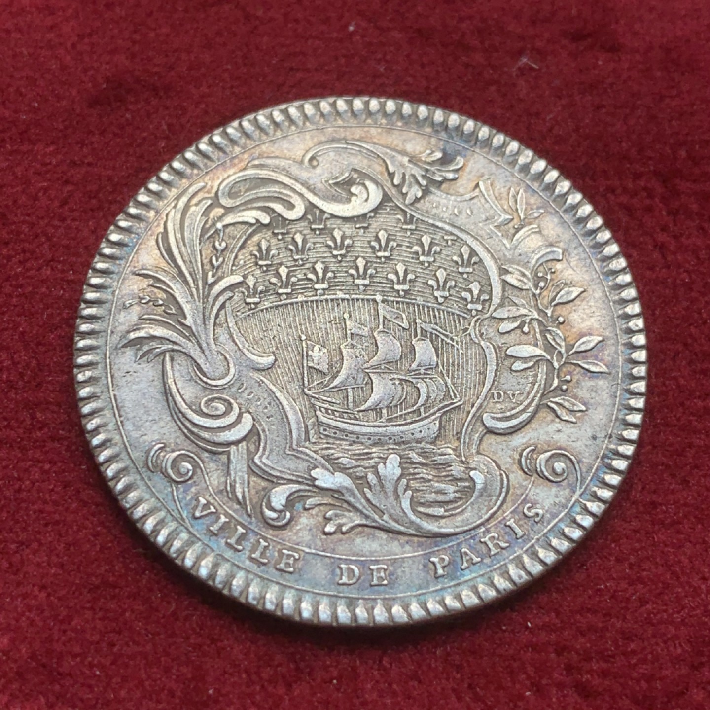 《竞宝斋》第82场-本周日，周一，周四3场拍卖（全场不限金额包邮） 法国 1746年 巴黎商会 JETON银质代币 早期稀少