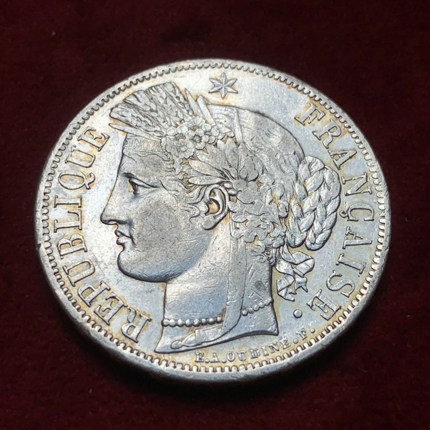 《竞宝斋》第82场-本周日，周一，周四3场拍卖（全场不限金额包邮） 法国1849年 谷物女神 5法郎 大银币 带光淡金彩