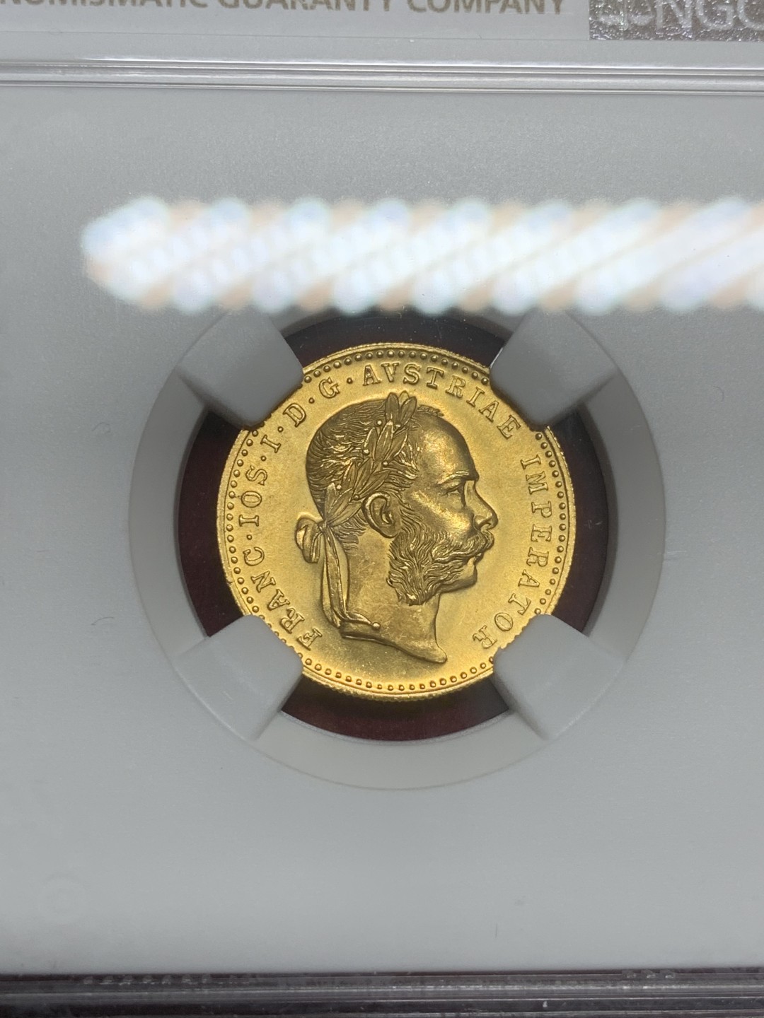 《竞宝斋》第82场-本周日，周一，周四3场拍卖（全场不限金额包邮） NGC-MS67 奥地利 1915年 佛朗茨约瑟夫一世 杜卡特金币 非常漂亮