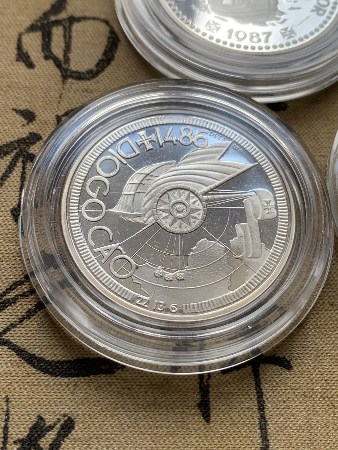 《竞宝斋》第82场-本周日，周一，周四3场拍卖（全场不限金额包邮） 原盒证书 葡萄牙1988年 帆船系列 100埃斯库多精制银币 一套四枚 一流状态