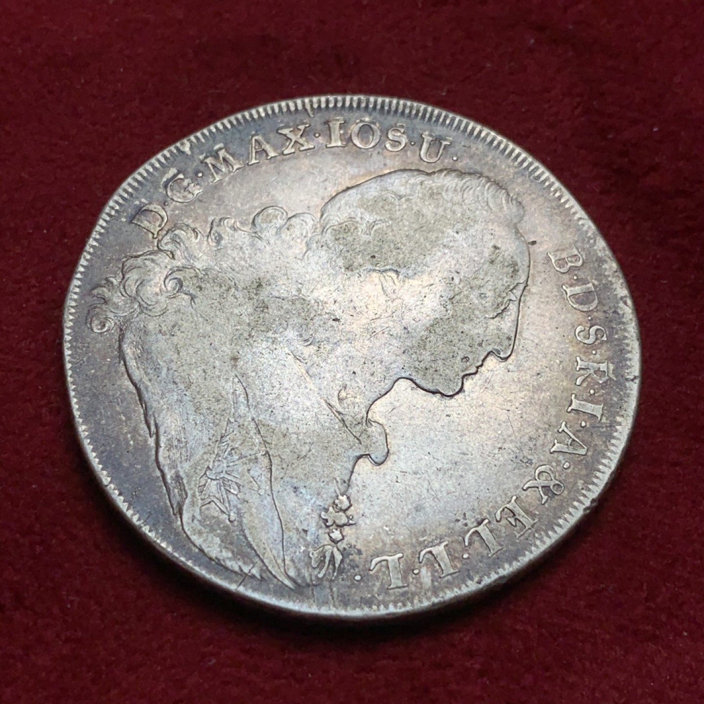 《竞宝斋》第82场-本周日，周一，周四3场拍卖（全场不限金额包邮） 德国巴伐利亚 1771年 圣母抱婴 1泰勒 环彩包浆 非常漂亮