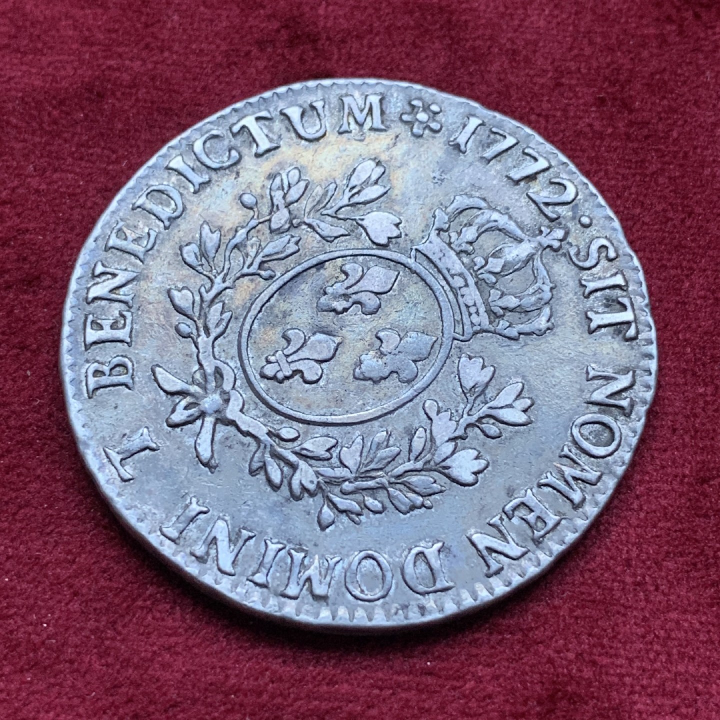 《竞宝斋》第82场-本周日，周一，周四3场拍卖（全场不限金额包邮） 法国 1772年L 路易十五 大ECU 银币 原味老包浆 细节不错 35-40的状态