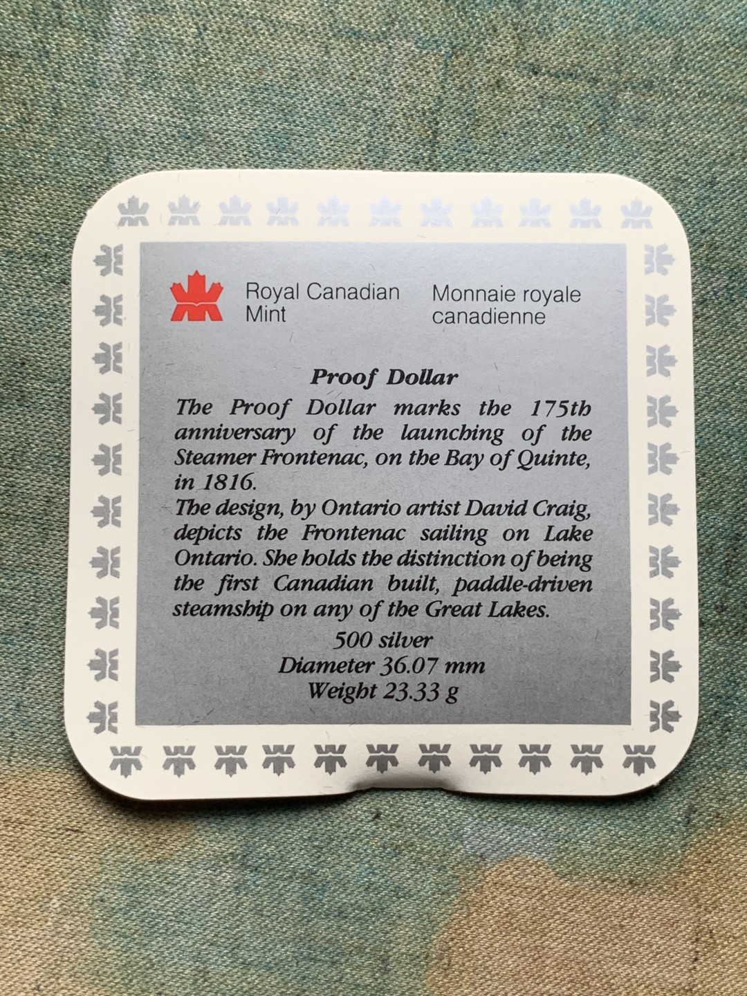 《竞宝斋》第82场-本周日，周一，周四3场拍卖（全场不限金额包邮） 原盒证书 加拿大1991年 芳提纳克号蒸汽船 一元精制大银币 非常漂亮