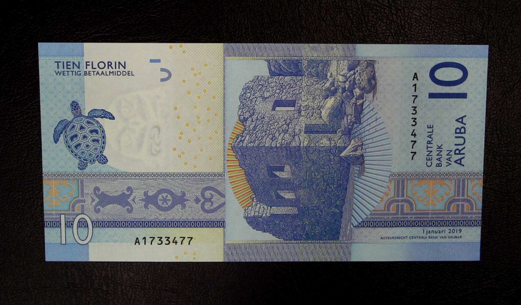 《张总收藏》67期——外币精品 阿鲁巴岛10福林UNC 2019年
