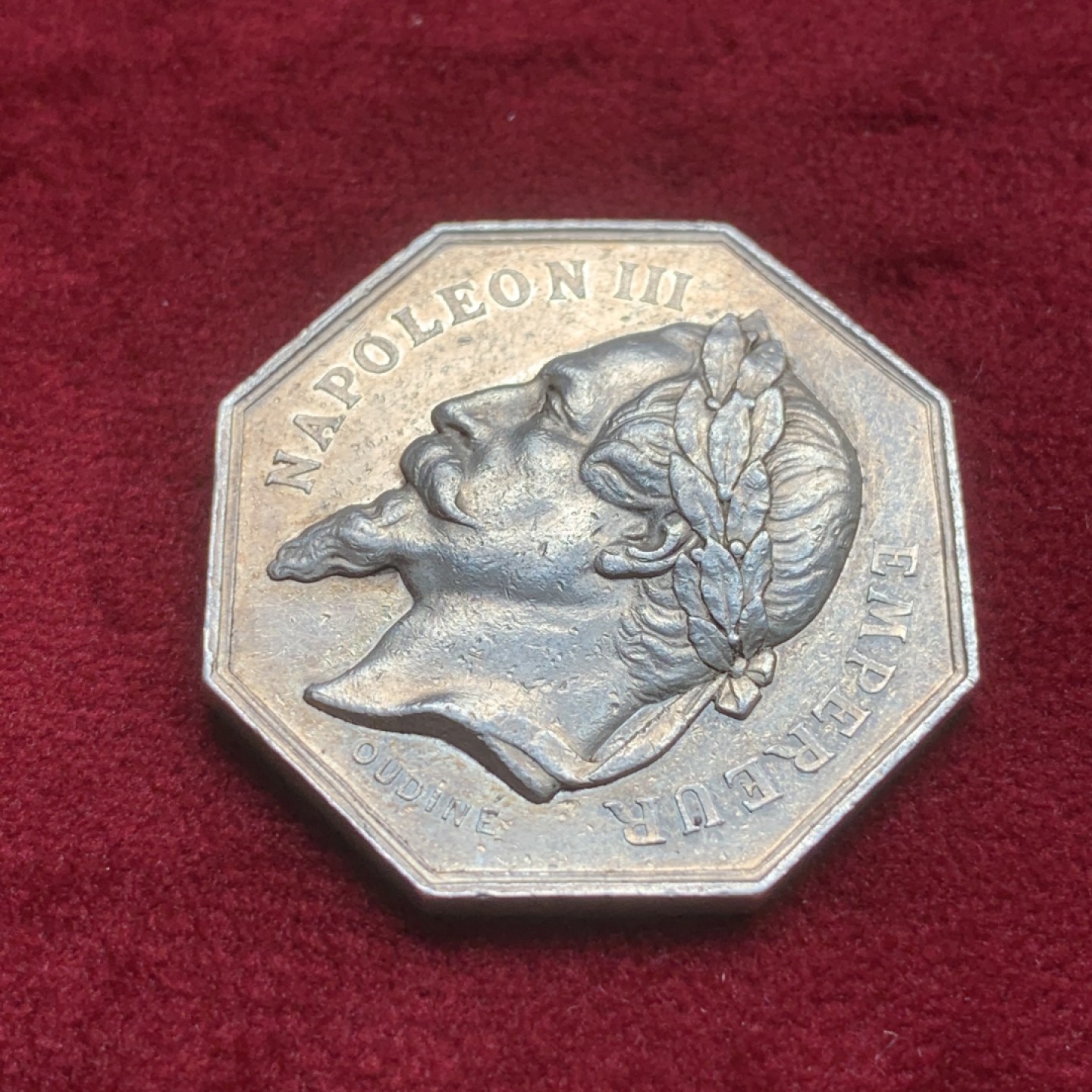 《竞宝斋》第82场-本周日，周一，周四3场拍卖（全场不限金额包邮） 法国 拿破仑三世杜步斯部 JETON银质八角