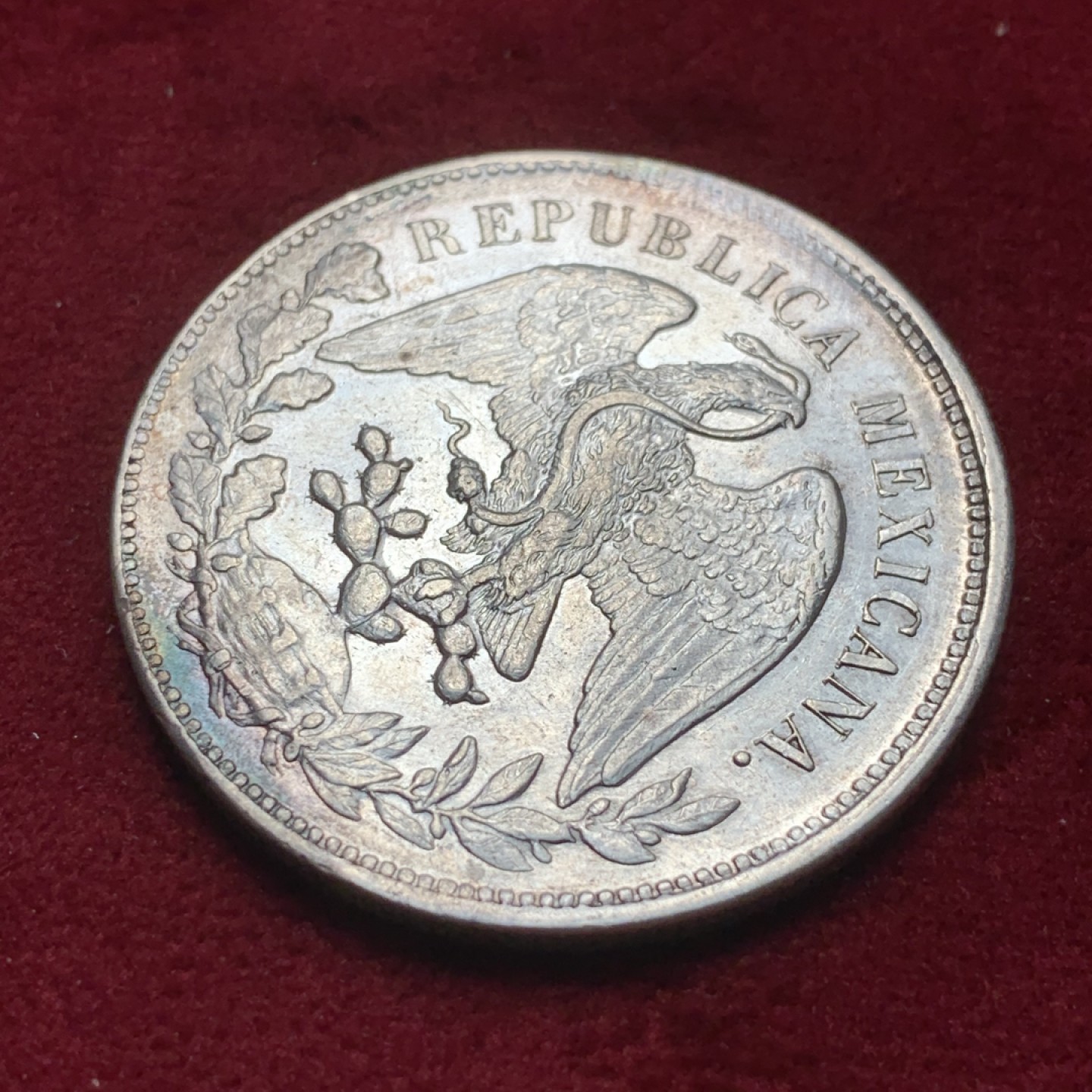 《竞宝斋》第82场-本周日，周一，周四3场拍卖（全场不限金额包邮） 墨西哥1900年Cn厂 直边鹰洋 较少见的厂名 全羽好品 淡彩包浆非常难得