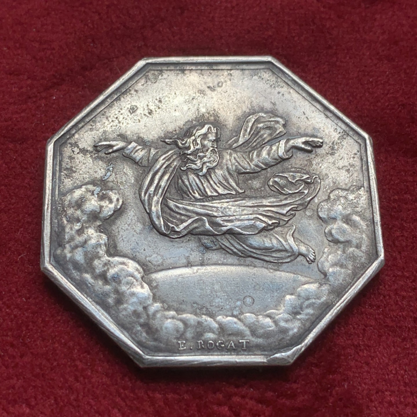 《竞宝斋》第82场-本周日，周一，周四3场拍卖（全场不限金额包邮） 法国 19世纪晚期 保险 JETON银质八角 宙斯