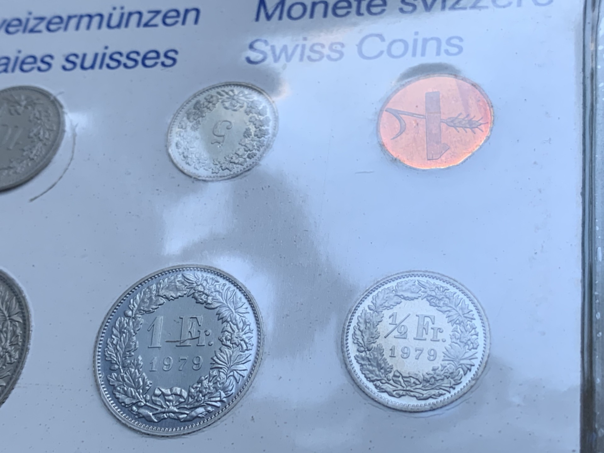 《竞宝斋》第82场-本周日，周一，周四3场拍卖（全场不限金额包邮） 封装瑞士1979年 早期8枚套 精制套币  稀少