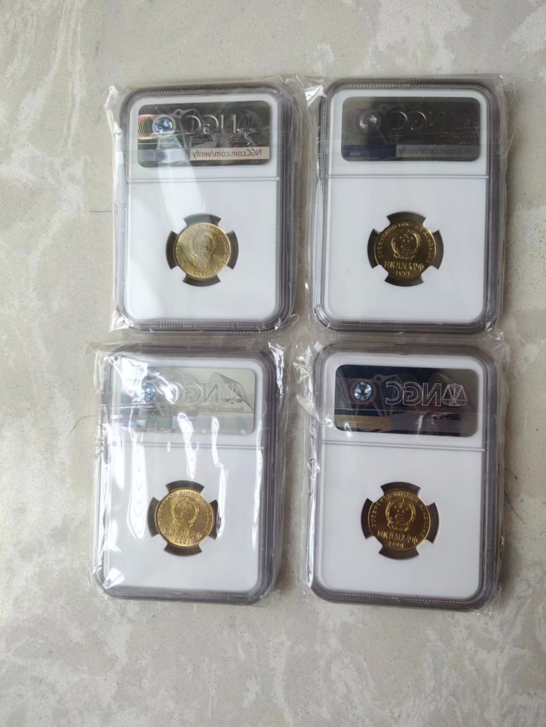 【华誉大咖】2088期拍卖 91-94年梅花 四枚 NGC-MS67