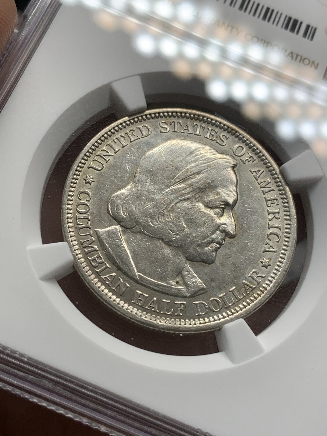 《竞宝斋》第82场-本周日，周一，周四3场拍卖（全场不限金额包邮） NGC AU 美国 1893年 哥伦布 半美元银币