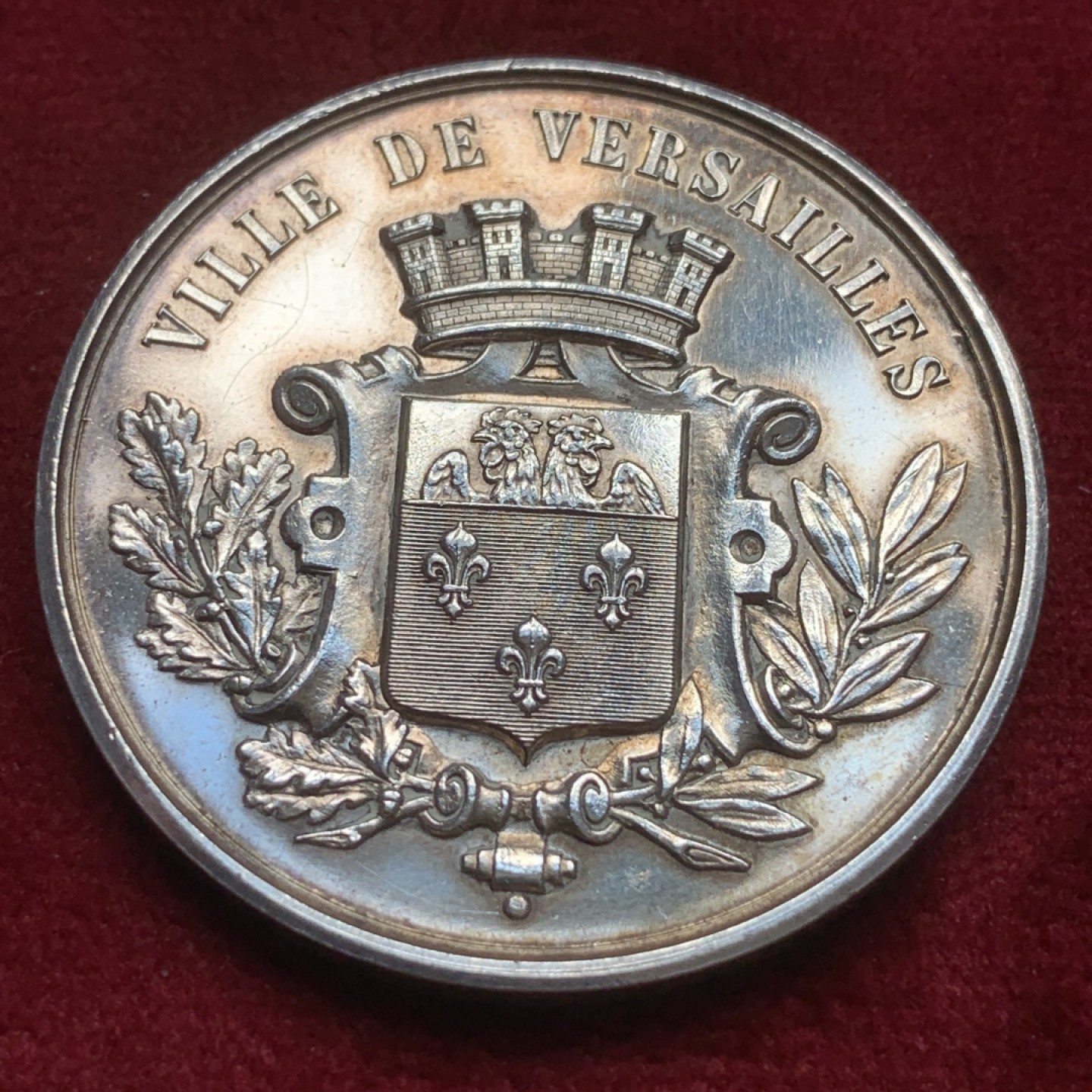 《竞宝斋》第82场-本周日，周一，周四3场拍卖（全场不限金额包邮） 法国 1888年 凡尔赛市塞纳河和瓦兹艺术之友协会 银章