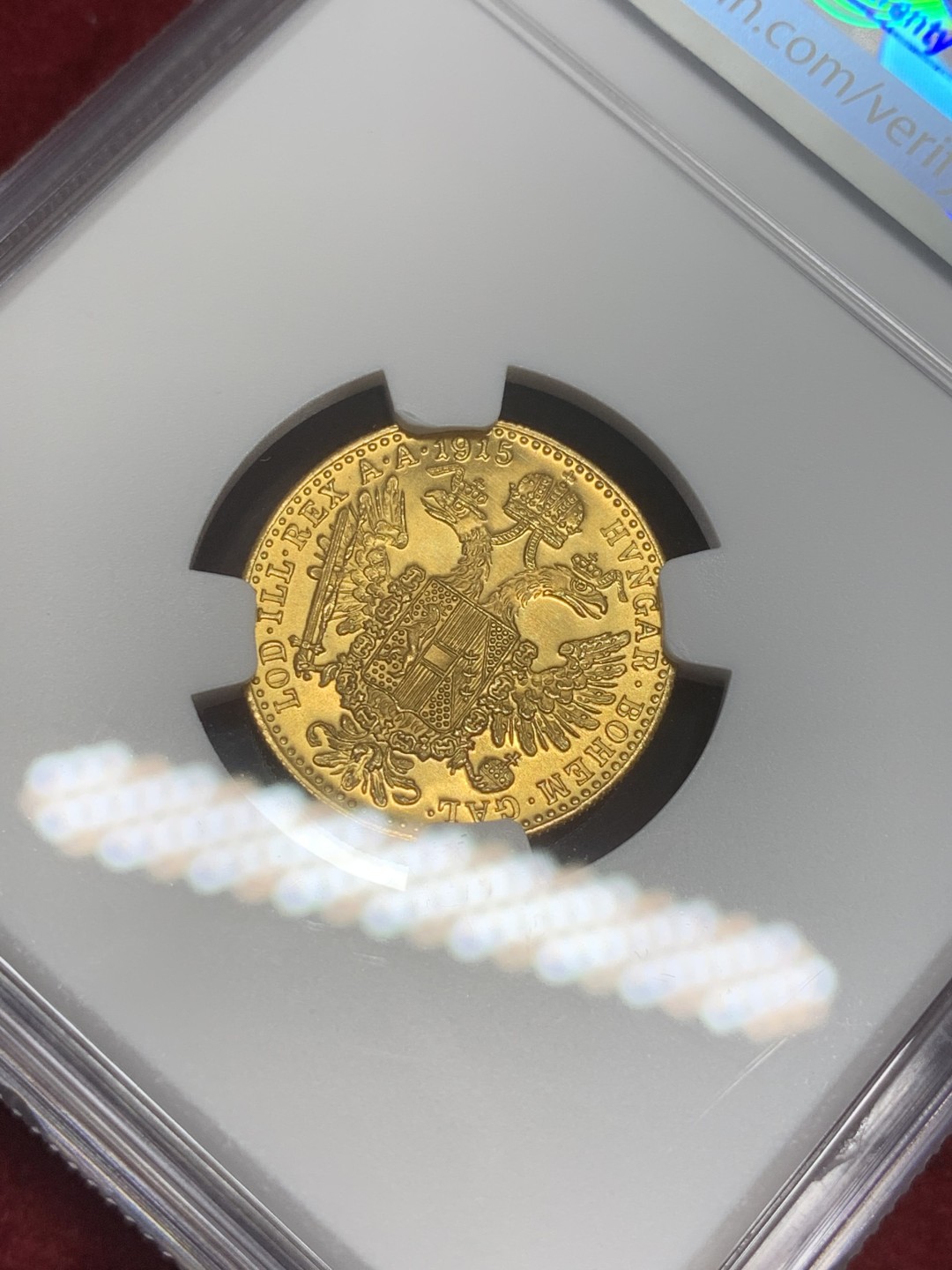 《竞宝斋》第82场-本周日，周一，周四3场拍卖（全场不限金额包邮） NGC-MS67 奥地利 1915年 佛朗茨约瑟夫一世 杜卡特金币 非常漂亮