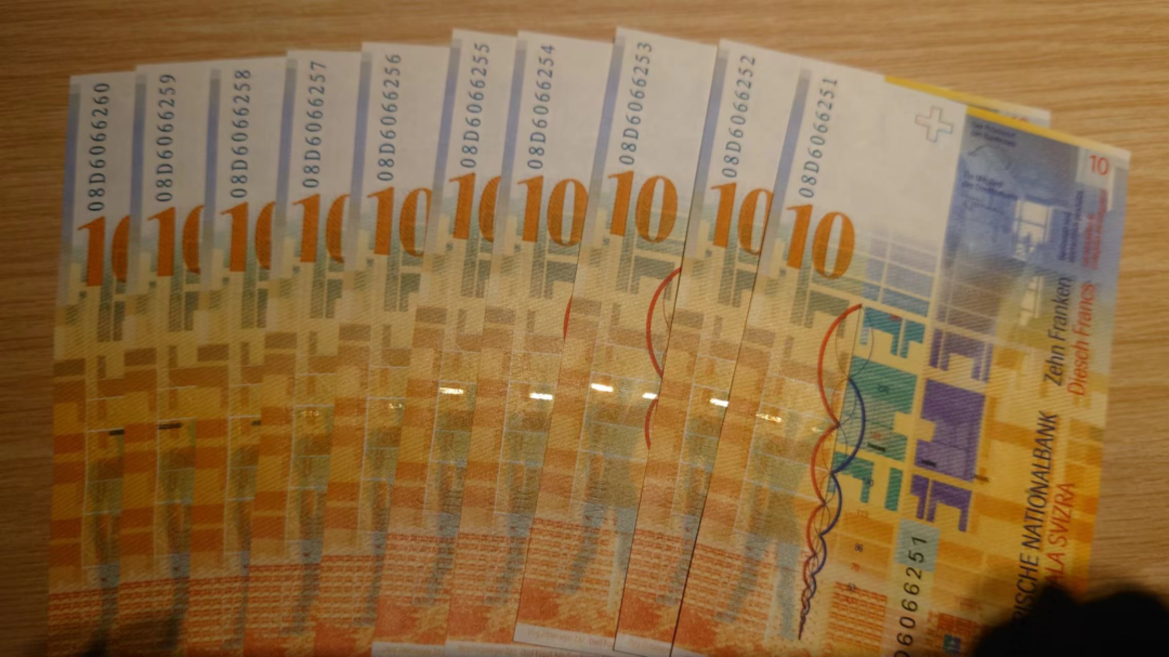 8月7日今日晚八点半【囧羊收藏】精选微拍第47期暨2022年第四期  众多精选新品 2008年瑞士10法郎 全程无47标准十连号251-260 全新UNC