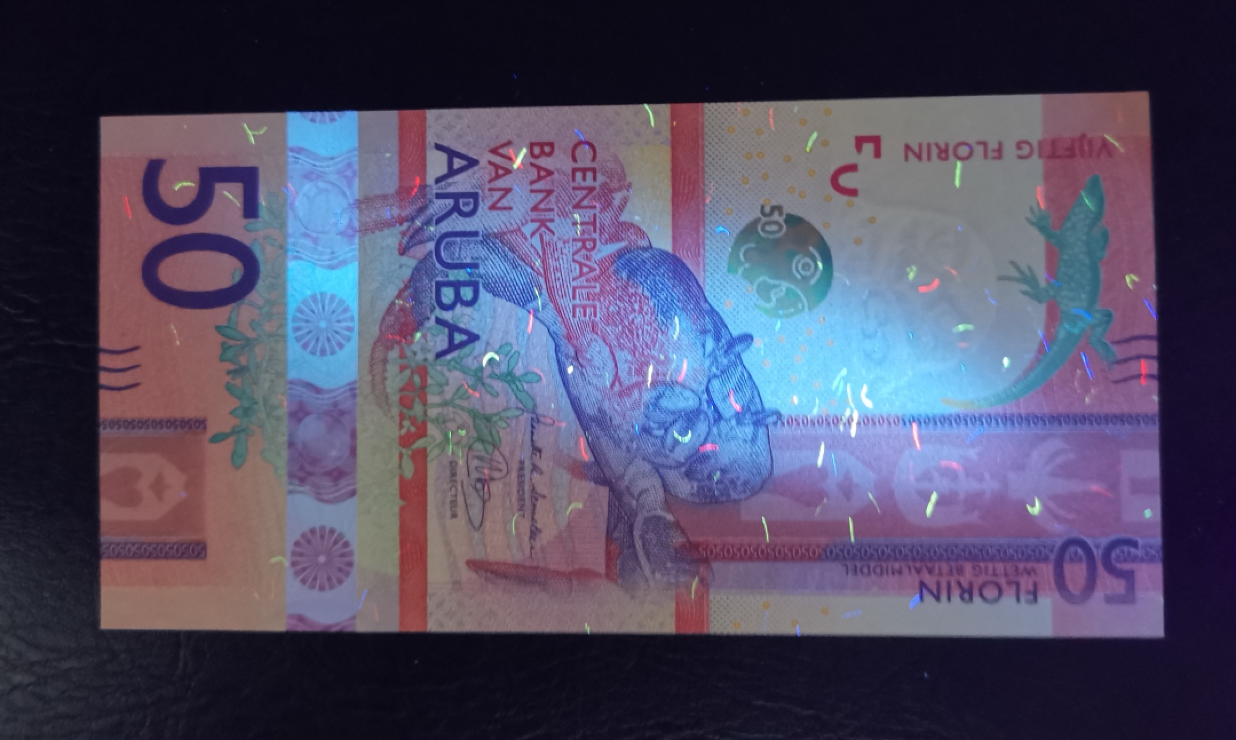 《张总收藏》67期——外币精品 阿鲁巴岛50福林UNC无47 2019年