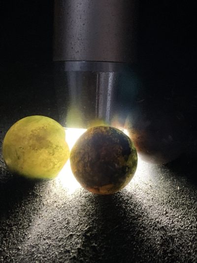 草花纹玛瑙通货圆珠三颗！ 草花纹玛瑙通货圆珠三颗！