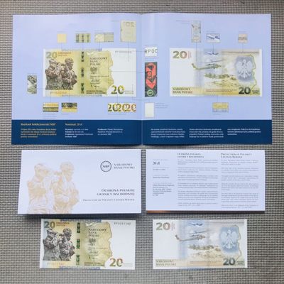 33rd ¥¥ 🇵🇱波兰2022年20兹罗提纸钞，纪念保护东部边界