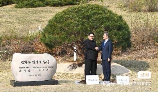 朝鲜 “朝鲜韩国首脑板门店会晤”纪念币，银币、黄铜币、铝币，精制币