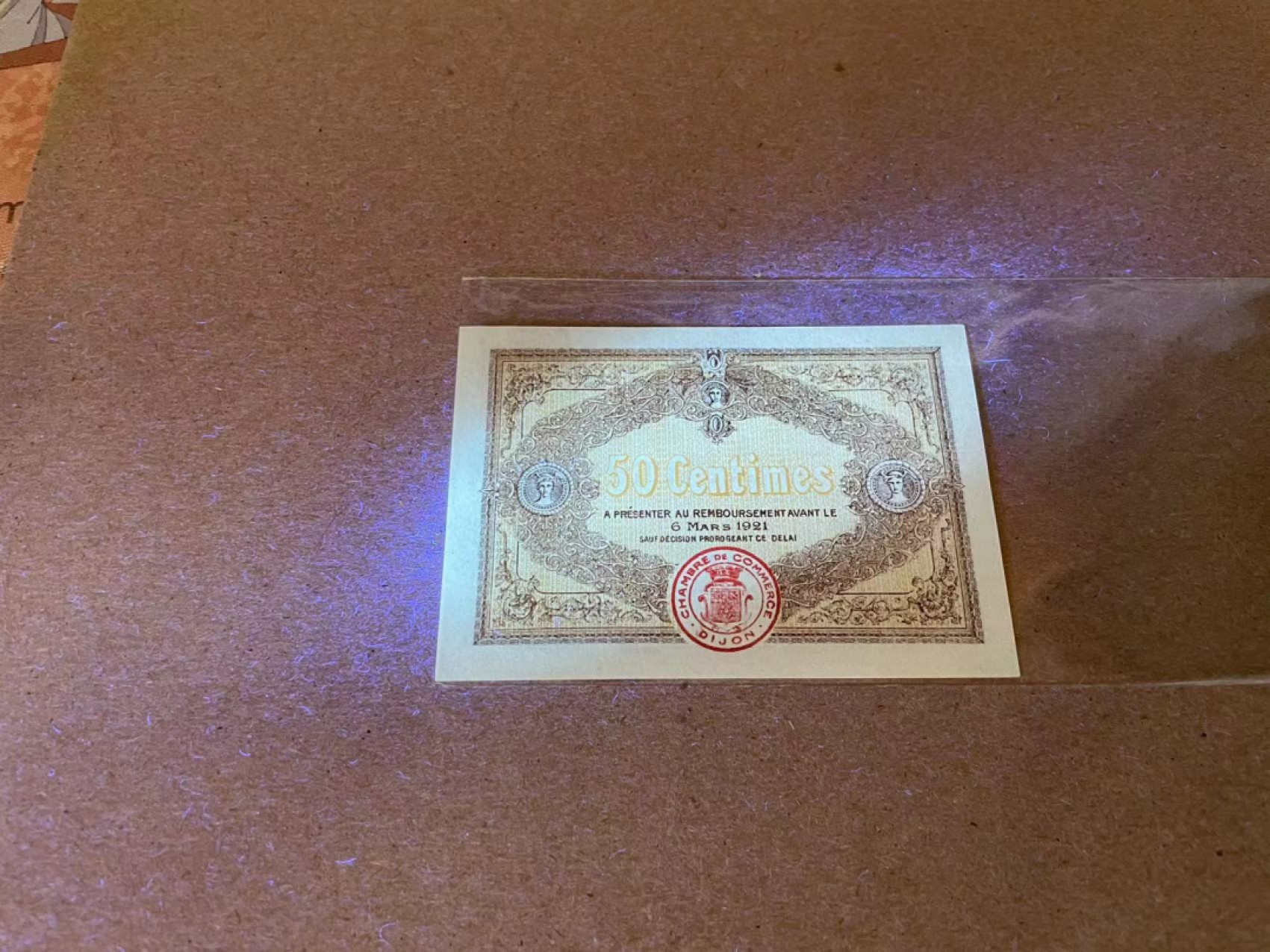 【Blue Auction】✨世界纸币精拍第212期  【百年风云】法国 1916年50分 全新UNC （无斑个别角不是很尖）