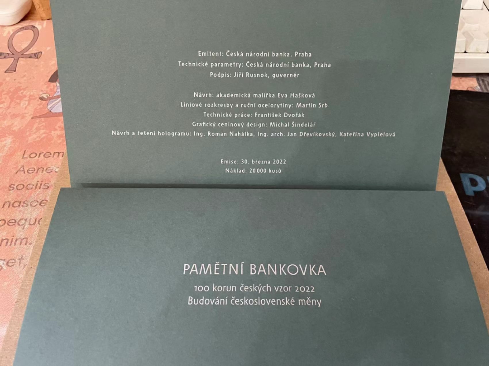 【Blue Auction】✨世界纸币精拍第212期  【原装带册 106720】捷克 2022年100克朗 纪念钞 精美 全新UNC