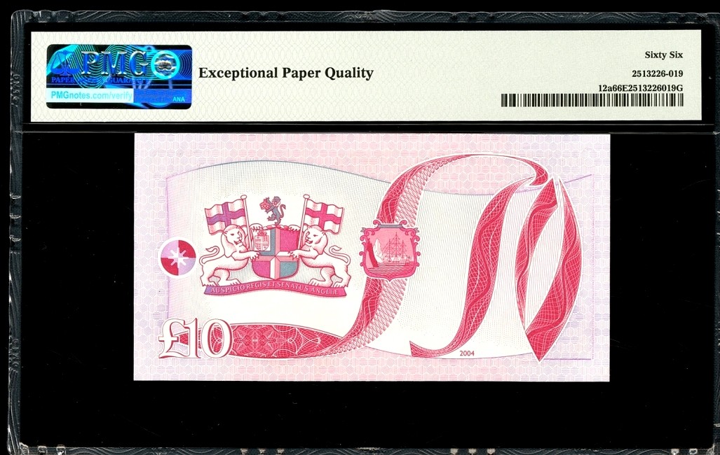 【Blue Auction】✨世界纸币精拍第212期  圣赫勒拿 2004年10镑 p12a PMG66EPQ 女王纸币