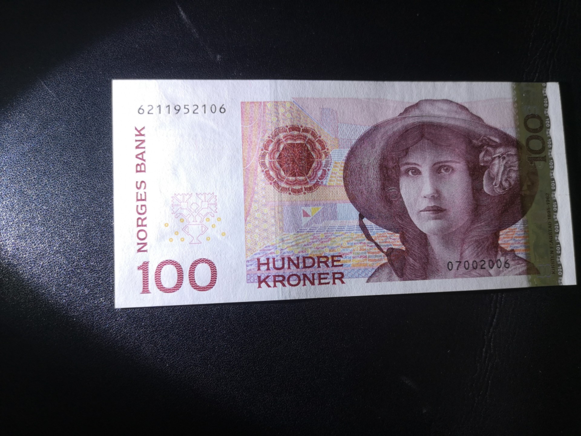 《外钞收藏家》第一百九十四期 挪威100克朗 美女钞 全新UNC 无47