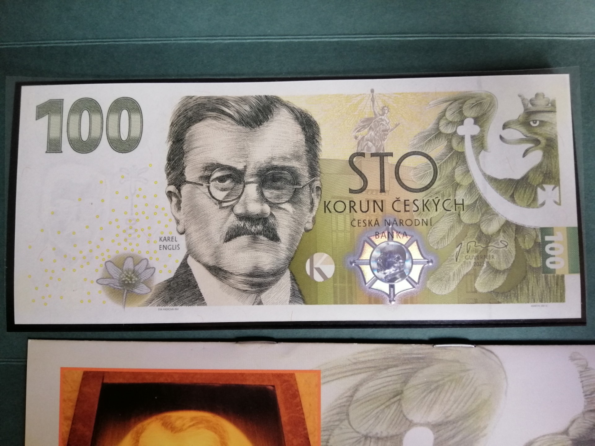 【Blue Auction】✨世界纸币精拍第212期  【原装带册 106717】捷克 2022年100克朗 纪念钞 精美 全新UNC