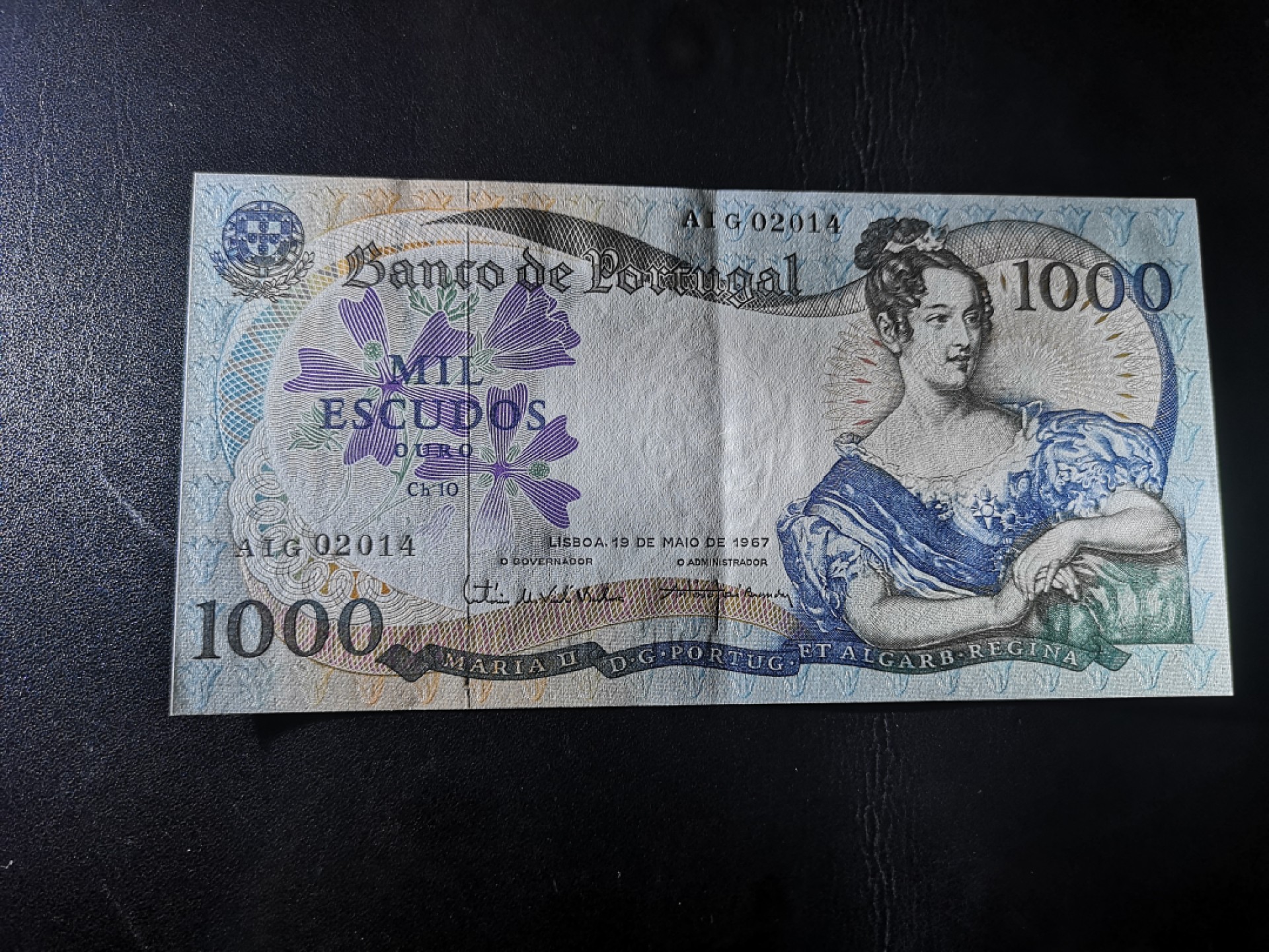 《外钞收藏家》第一百九十四期 1967年葡萄牙1000 AU品相 2014年份号