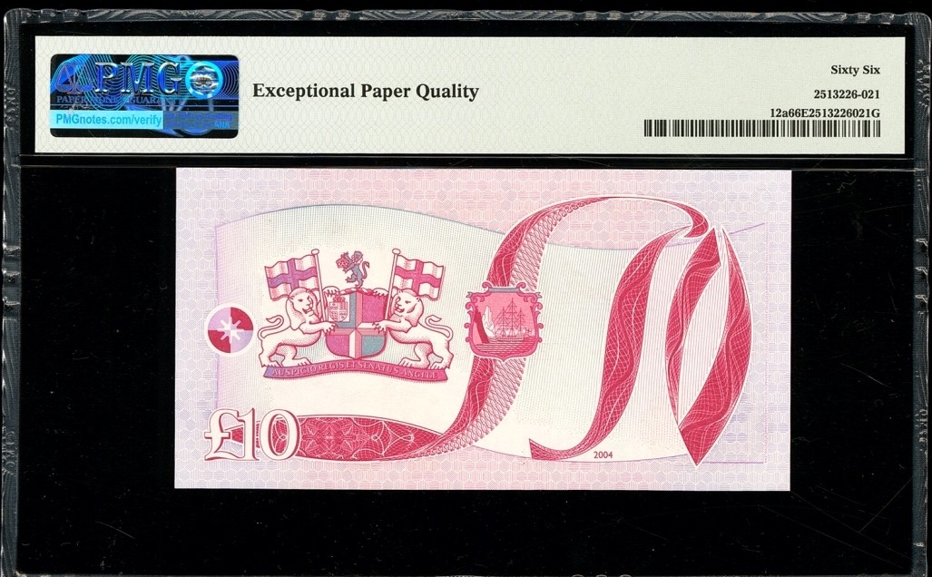 【Blue Auction】✨世界纸币精拍第212期  圣赫勒拿 2004年10镑 p12a PMG66EPQ 女王纸币