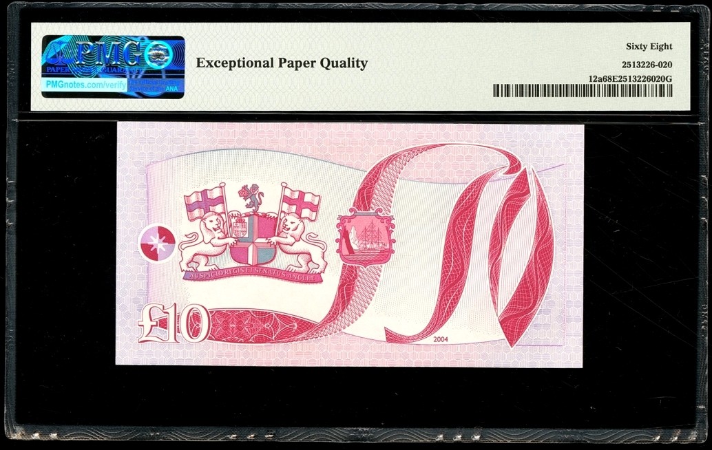 【Blue Auction】✨世界纸币精拍第212期  【冠军分】圣赫勒拿 2004年10镑 p12a PMG68EPQ 超高分 女王纸币