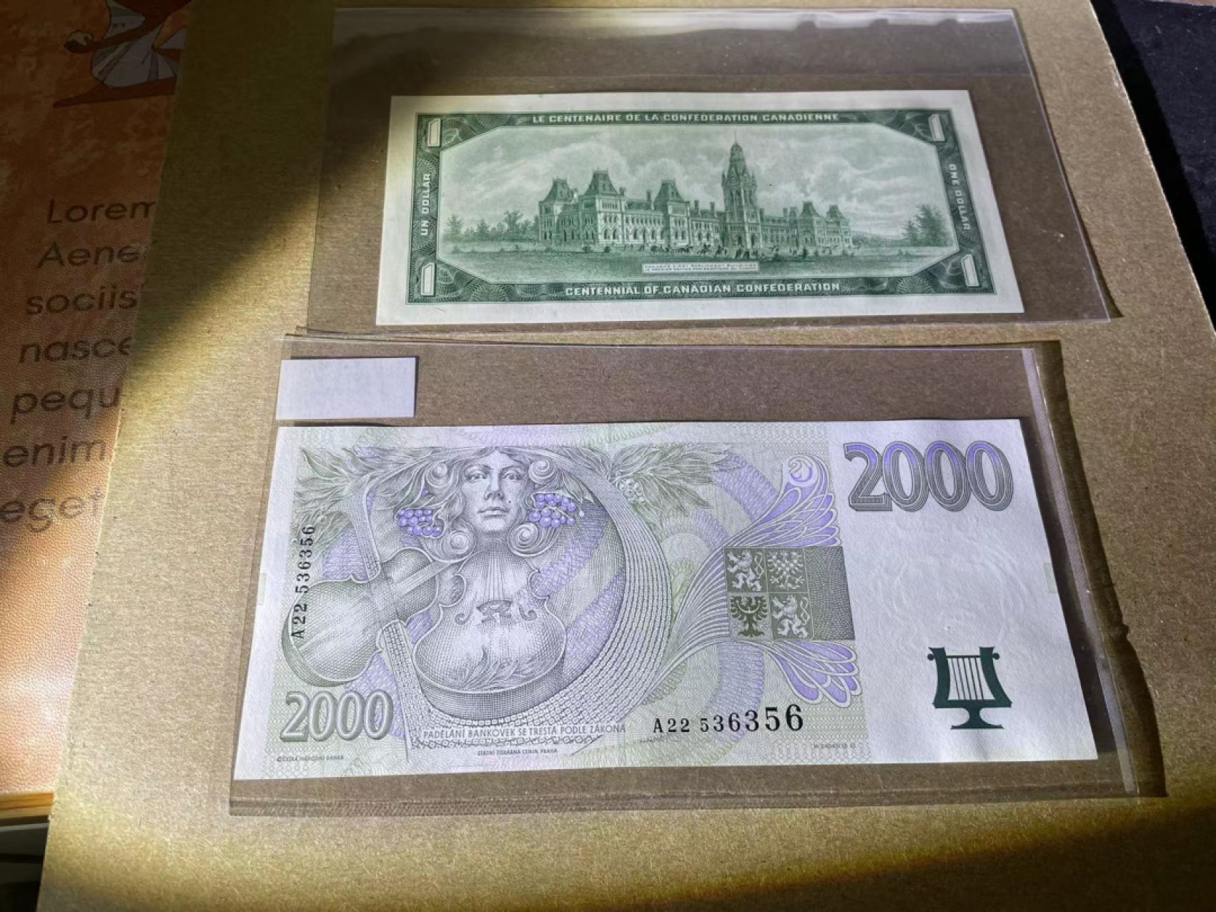 【Blue Auction】✨世界纸币精拍第212期  【一组2张】加拿大、捷克纸币一组 UNC/UNC-捷克有荧光反应