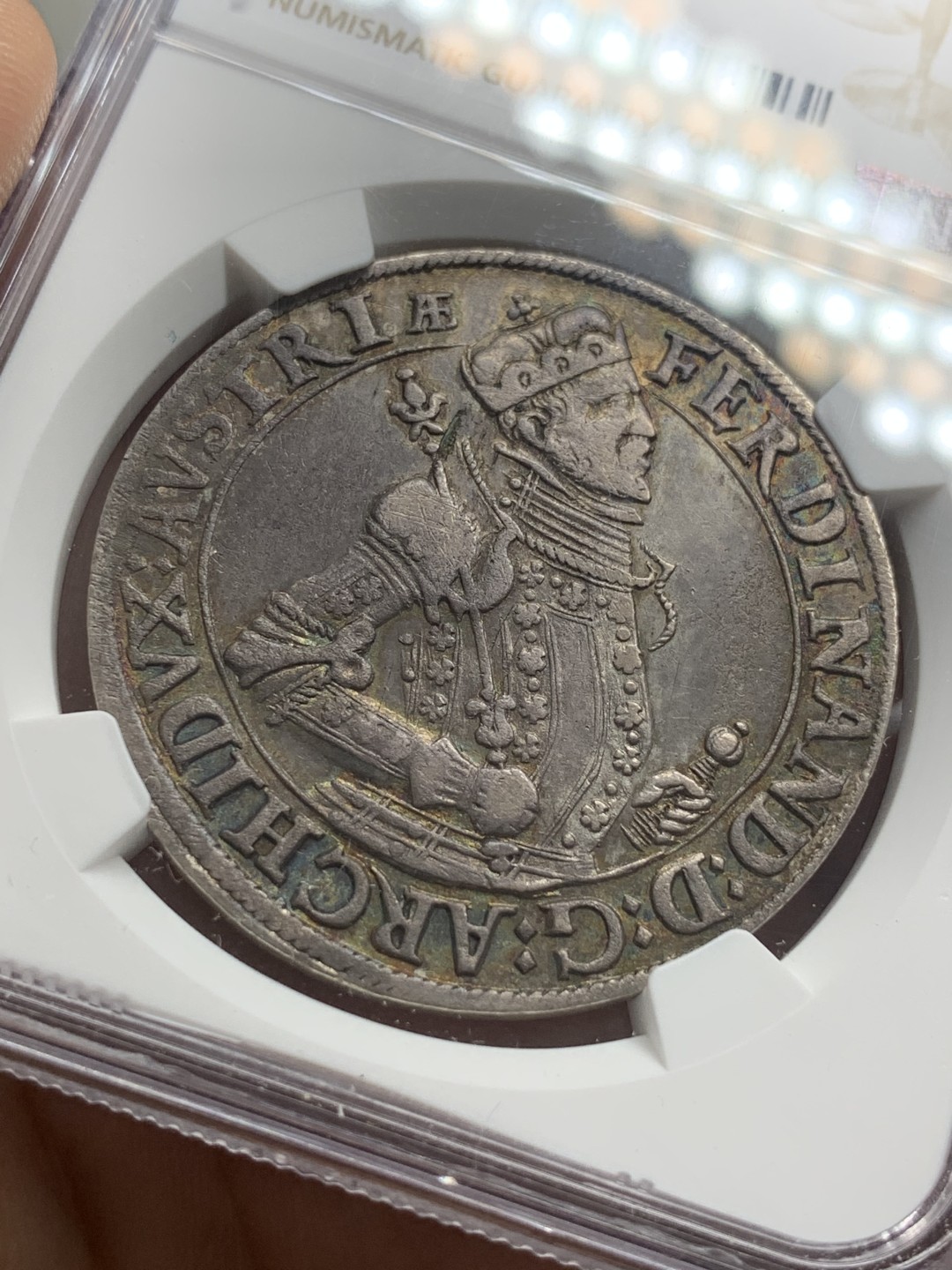 《竞宝斋》第83场-本周日，周一2场连拍（全场不限金额包邮） NGC-AU 奥地利1564年 斐迪南 哈尔厂神罗泰罗 大银币 大热品种能上AU实属不易