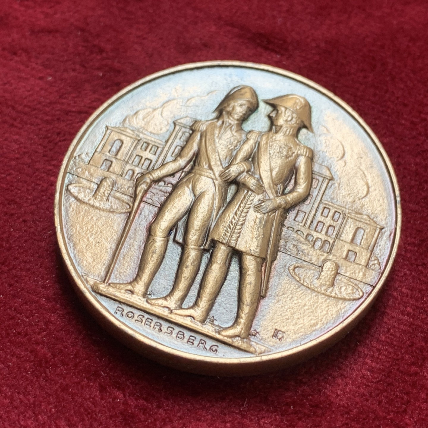 《竞宝斋》第83场-本周日，周一2场连拍（全场不限金额包邮） 瑞典  卡尔十三世 铜章 39.8mm 44.08克 铸造年代不详 细节见图 带编号