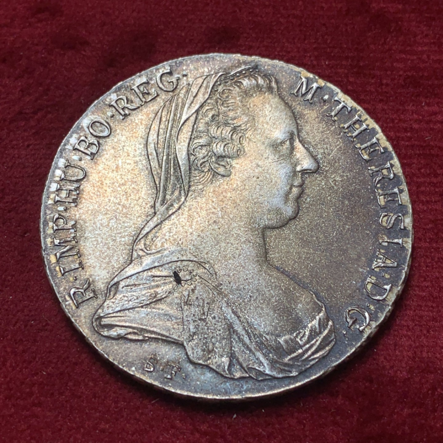 《竞宝斋》第83场-本周日，周一2场连拍（全场不限金额包邮） 奥地利1780年 大奶妈泰勒 大银币 五彩包浆