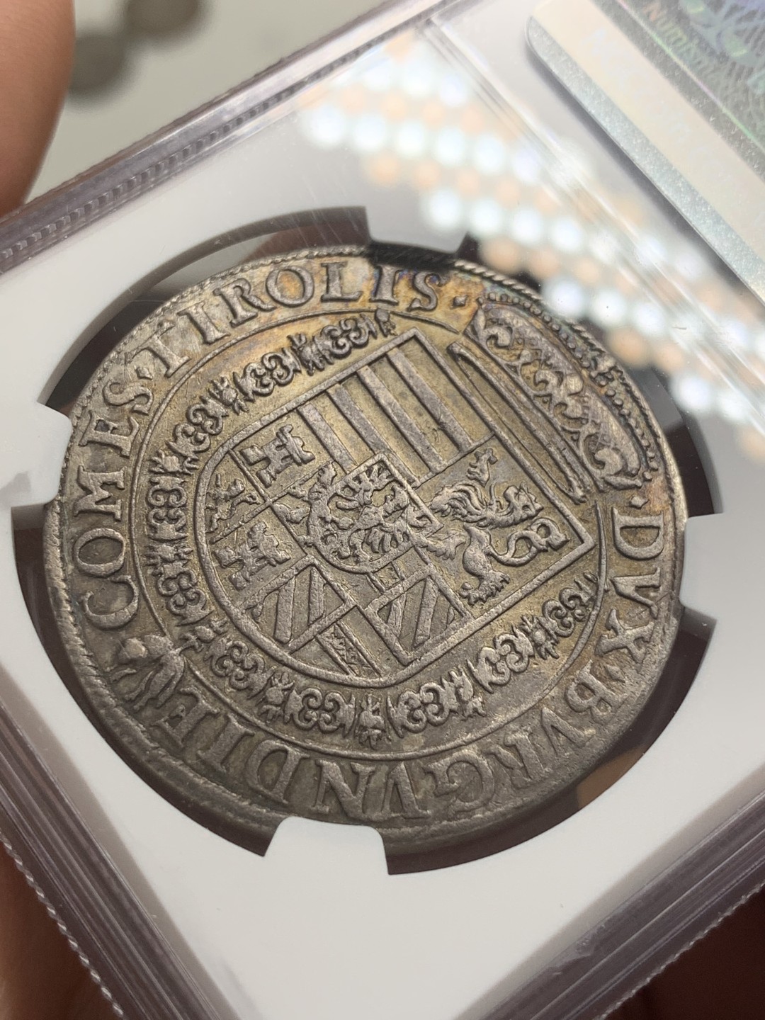 《竞宝斋》第83场-本周日，周一2场连拍（全场不限金额包邮） NGC-AU 奥地利1564年 斐迪南 哈尔厂神罗泰罗 大银币 大热品种能上AU实属不易