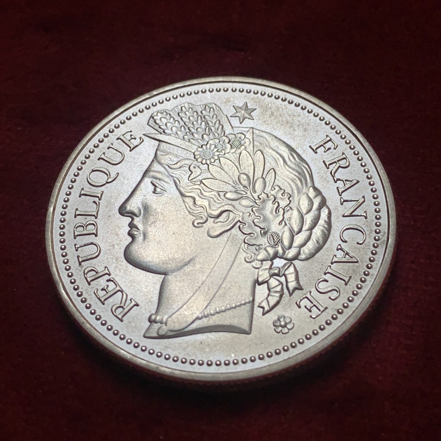 《竞宝斋》第83场-本周日，周一2场连拍（全场不限金额包邮） 法国 章 现代章 材质不明 40mm直径 30.1克 细节见图