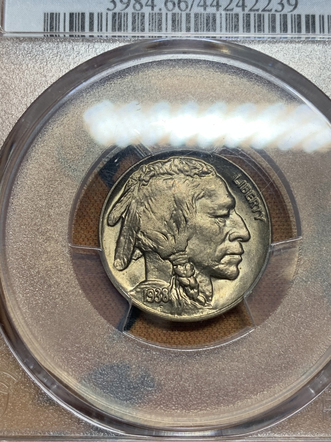 《竞宝斋》第83场-本周日，周一2场连拍（全场不限金额包邮） PCGS-MS66 美国 1938年 五美分 水牛币 经典印第安人+水牛设计 高分