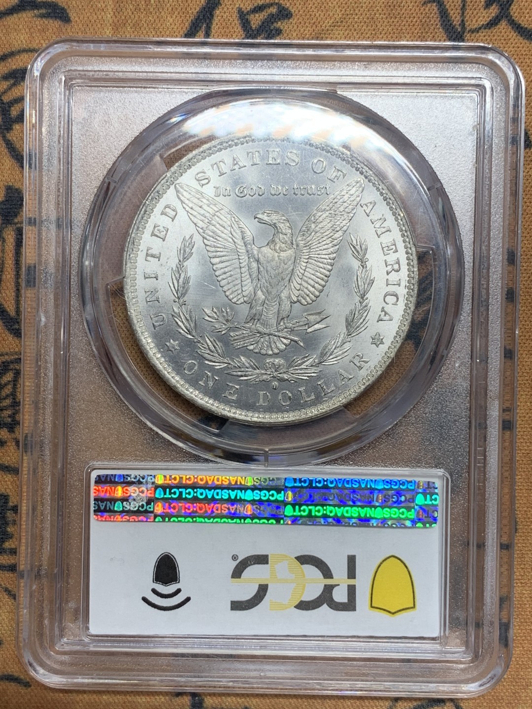 《竞宝斋》第83场-本周日，周一2场连拍（全场不限金额包邮） PCGS-MS64 美国 1884年O版 1美元 五彩摩根银币 原光转光 极佳视觉效果