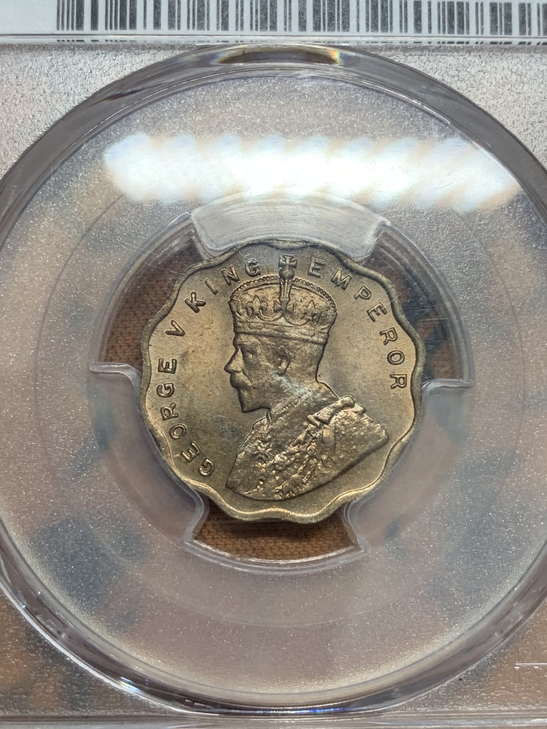 《竞宝斋》第83场-本周日，周一2场连拍（全场不限金额包邮） PCGS-MS65 1936年印度1安娜，顶级品相的辅币