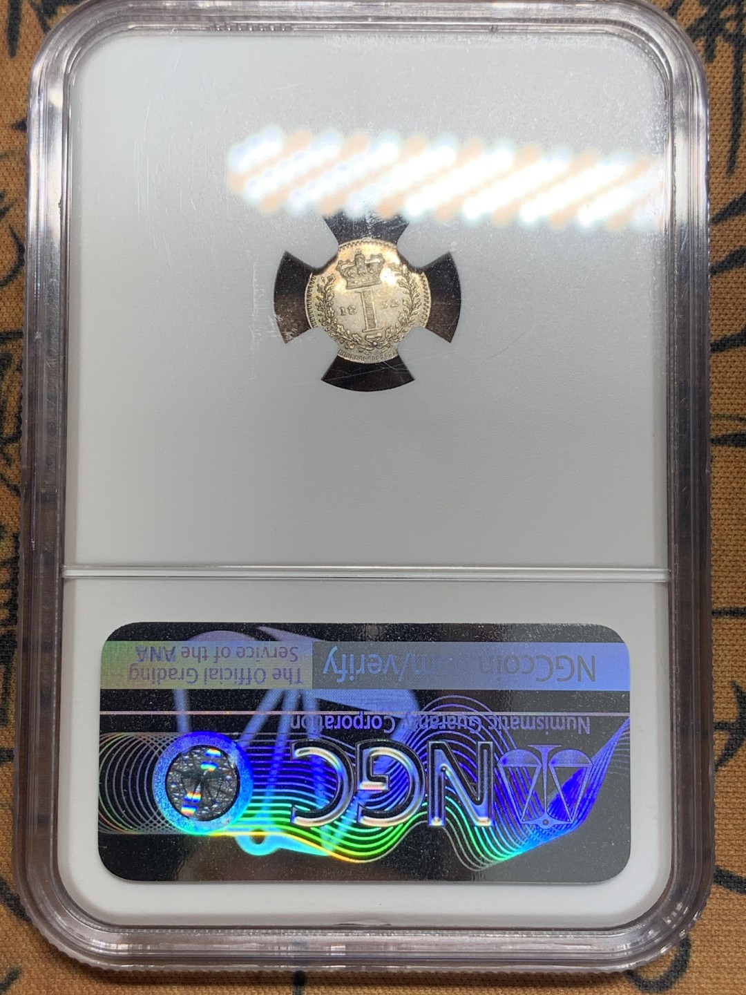 《竞宝斋》第83场-本周日，周一2场连拍（全场不限金额包邮） NGC AU58 英国 1832年 威廉四世 灌足节 1便士洗脚币 银币