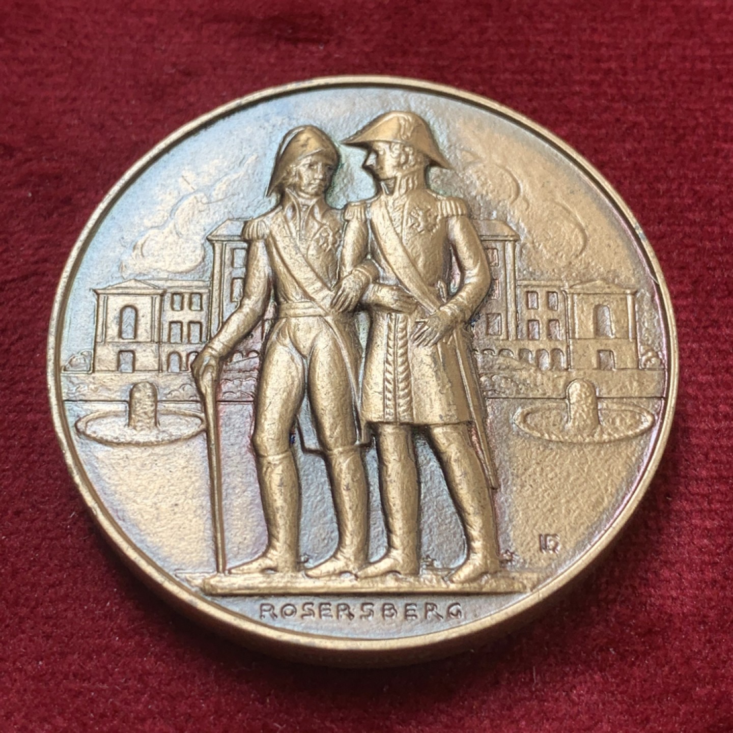 《竞宝斋》第83场-本周日，周一2场连拍（全场不限金额包邮） 瑞典  卡尔十三世 铜章 39.8mm 44.08克 铸造年代不详 细节见图 带编号