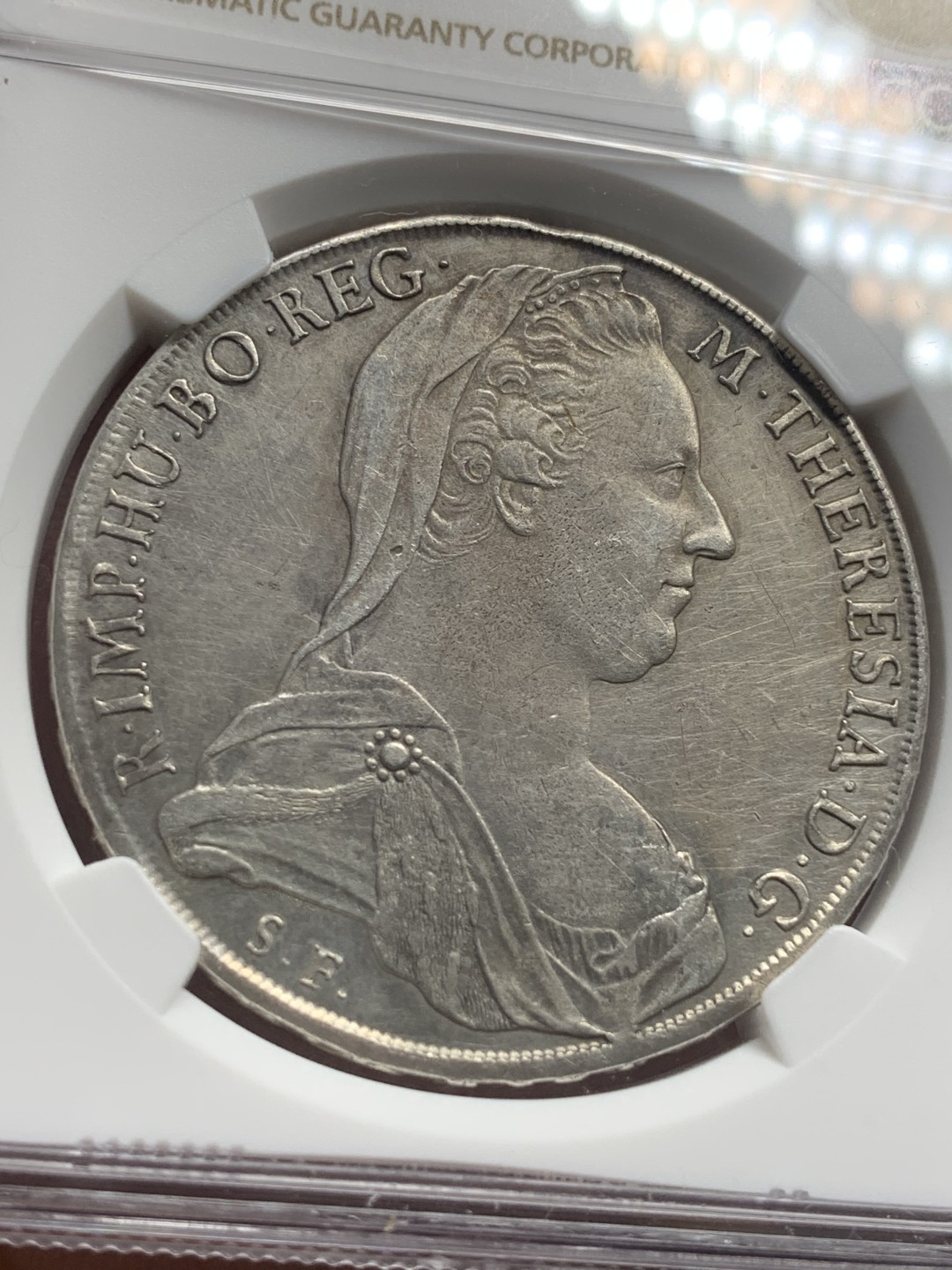 《竞宝斋》第83场-本周日，周一2场连拍（全场不限金额包邮） NGC-AUD 奥地利“1780年”特蕾莎1泰勒银币 早期后铸