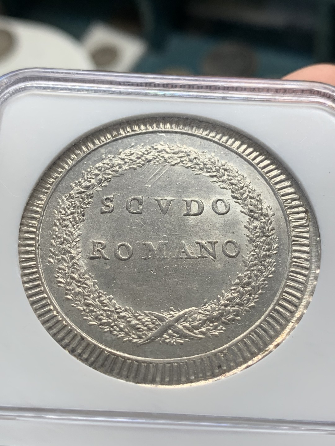 《竞宝斋》第83场-本周日，周一2场连拍（全场不限金额包邮） NGC MS64意大利罗马共和国1799年1scudo，存在极短的政权，只发行了一年。唯一最高分，保持了十几年。