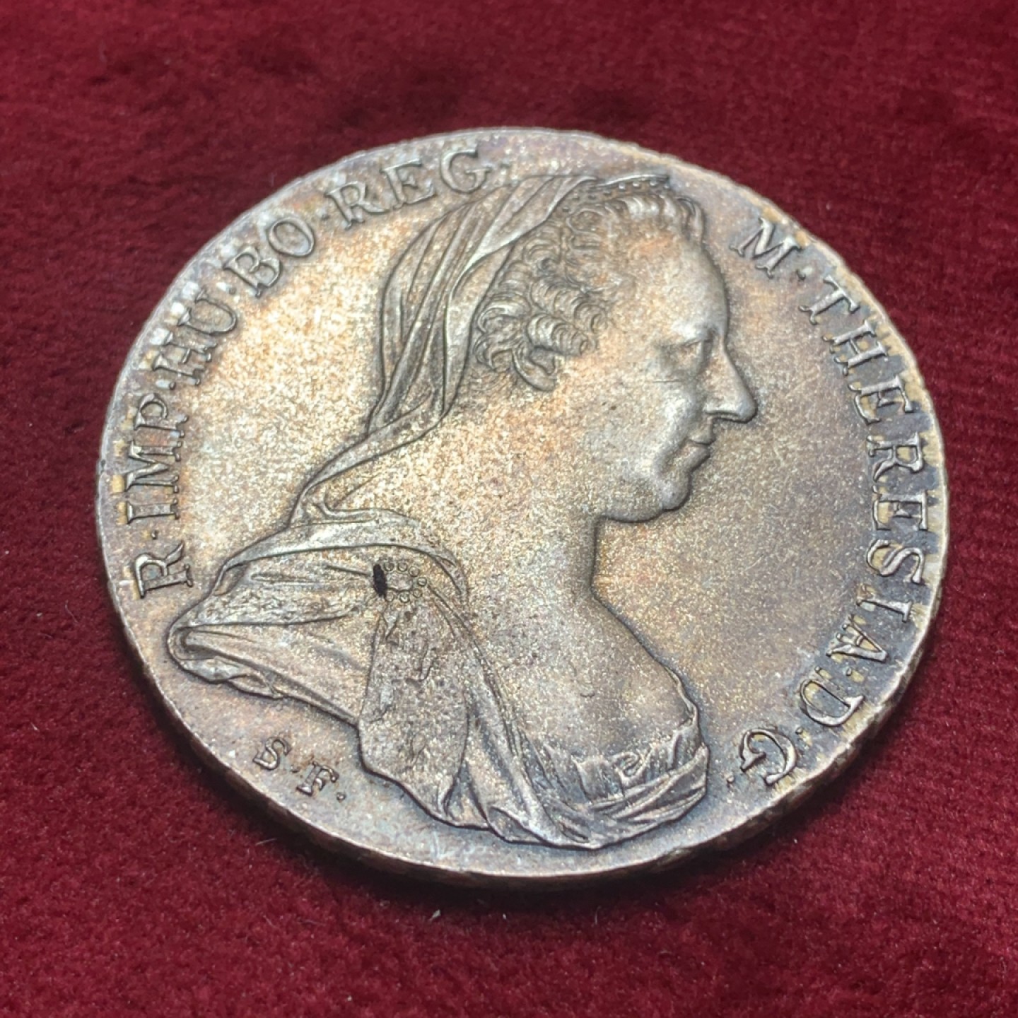 《竞宝斋》第83场-本周日，周一2场连拍（全场不限金额包邮） 奥地利1780年 大奶妈泰勒 大银币 五彩包浆