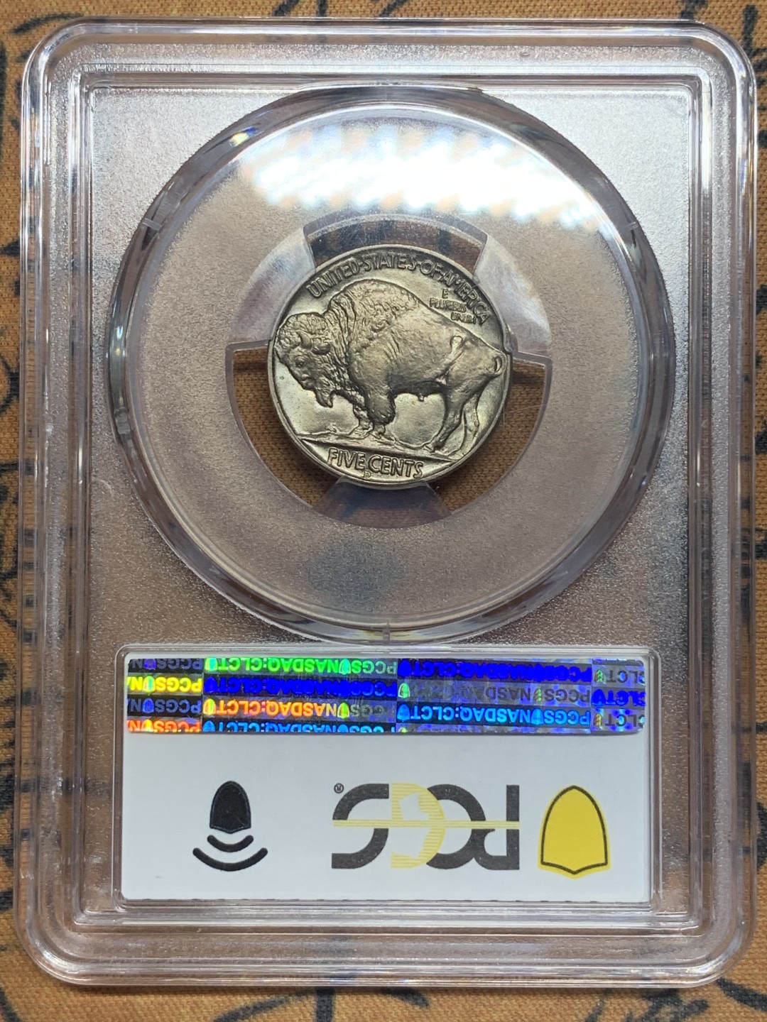 《竞宝斋》第83场-本周日，周一2场连拍（全场不限金额包邮） PCGS-MS66 美国 1938年 五美分 水牛币 经典印第安人+水牛设计 高分