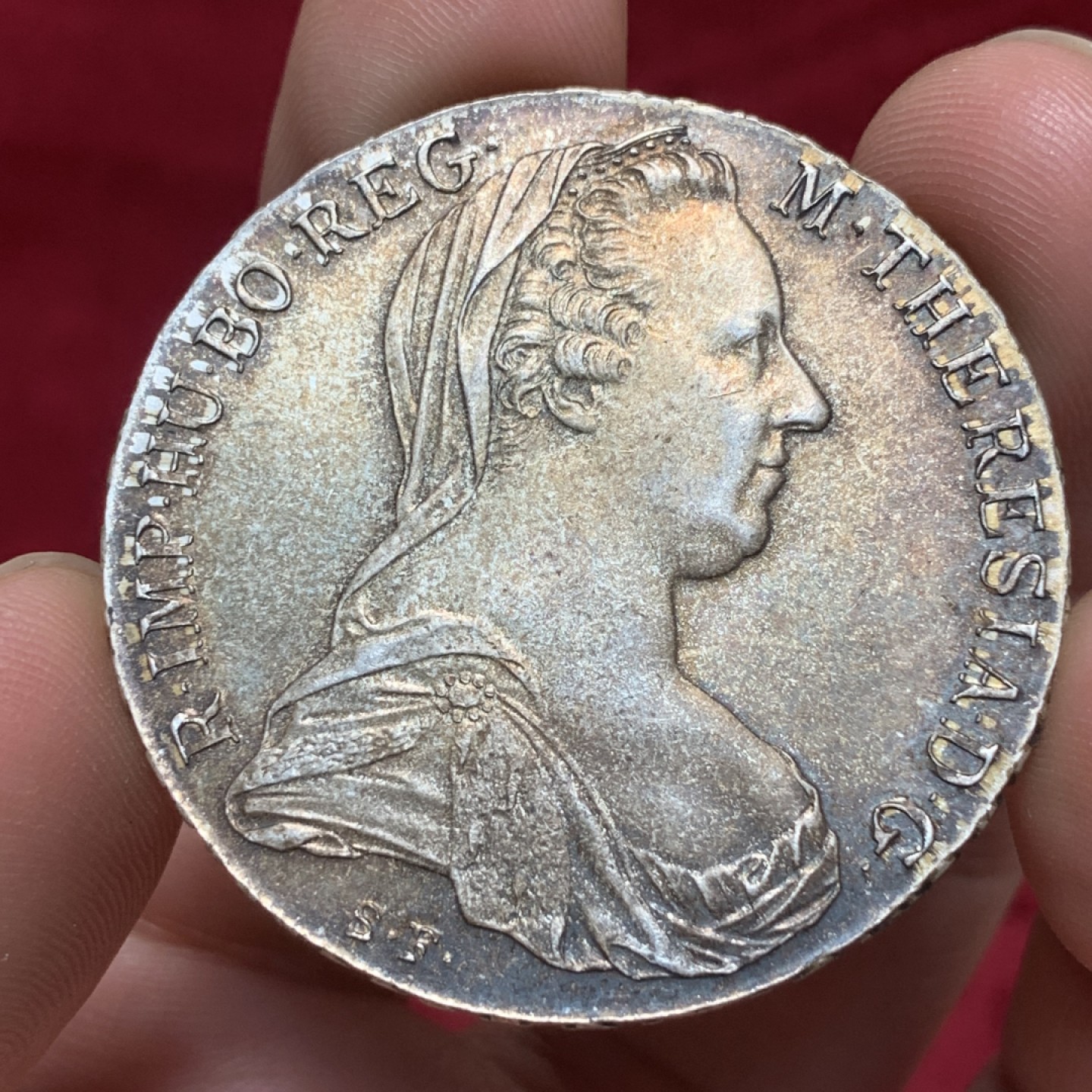 《竞宝斋》第83场-本周日，周一2场连拍（全场不限金额包邮） 奥地利1780年 大奶妈泰勒 大银币 五彩包浆