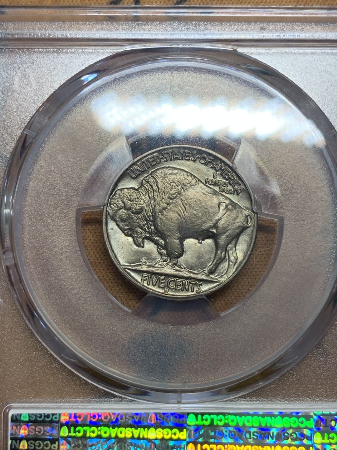 《竞宝斋》第83场-本周日，周一2场连拍（全场不限金额包邮） PCGS-MS66 美国 1938年 五美分 水牛币 经典印第安人+水牛设计 高分