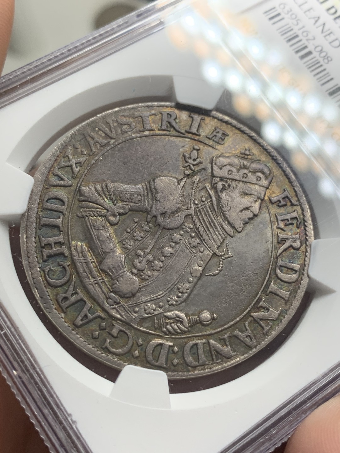 《竞宝斋》第83场-本周日，周一2场连拍（全场不限金额包邮） NGC-AU 奥地利1564年 斐迪南 哈尔厂神罗泰罗 大银币 大热品种能上AU实属不易