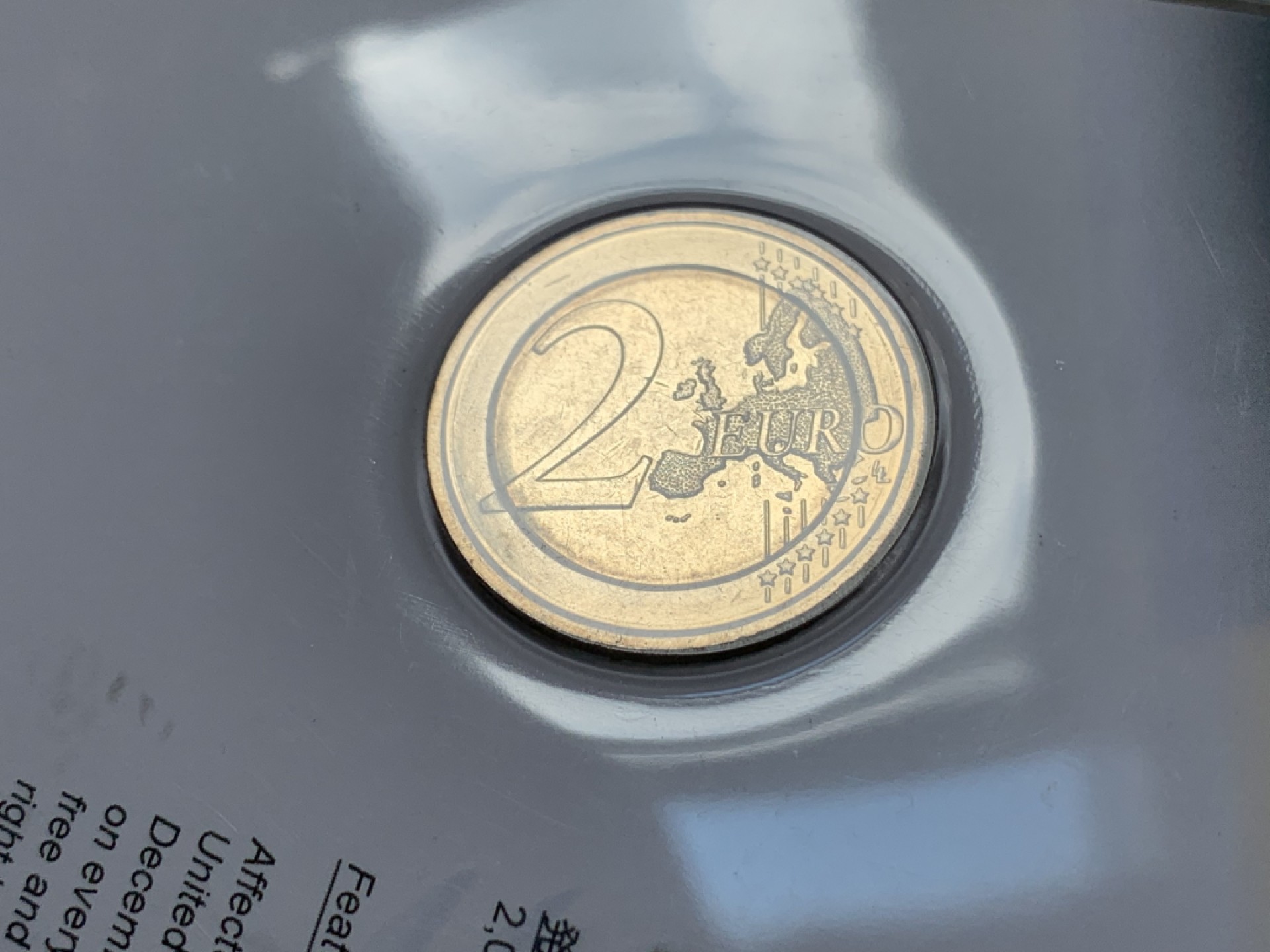 《竞宝斋》第83场-本周日，周一2场连拍（全场不限金额包邮） BU 卡册 比利时 2008年 2欧元 世界人权宣言纪念币 限量卡册装纪念币 国际热点话题 很少见到