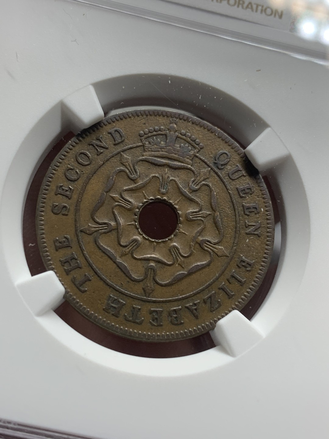 《竞宝斋》第84场-本周日，周一2场连拍（全场不限金额包邮） NGC-AU58 南罗德西亚1954年1便士。独立版别。流通充分。克书好品价格巨高。